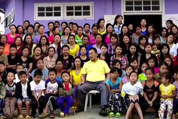 The world's largest family lives in Mizoram India.